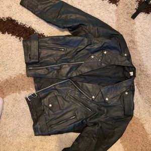 Brand New Mens Leather Biker jackets & gloves